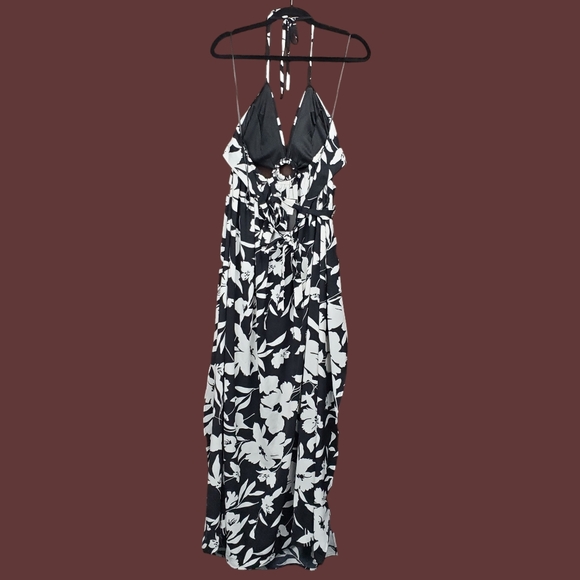 Fashion Nova Womens Ready For The Weekend Black White Maxi Dress Size L NWT - Picture 8 of 11